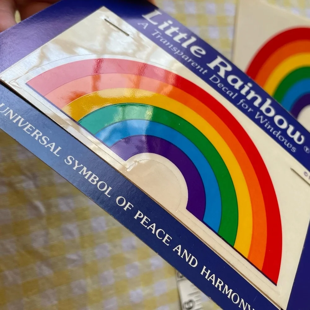 Vintage Little Rainbow Window Decal Lot of 2
